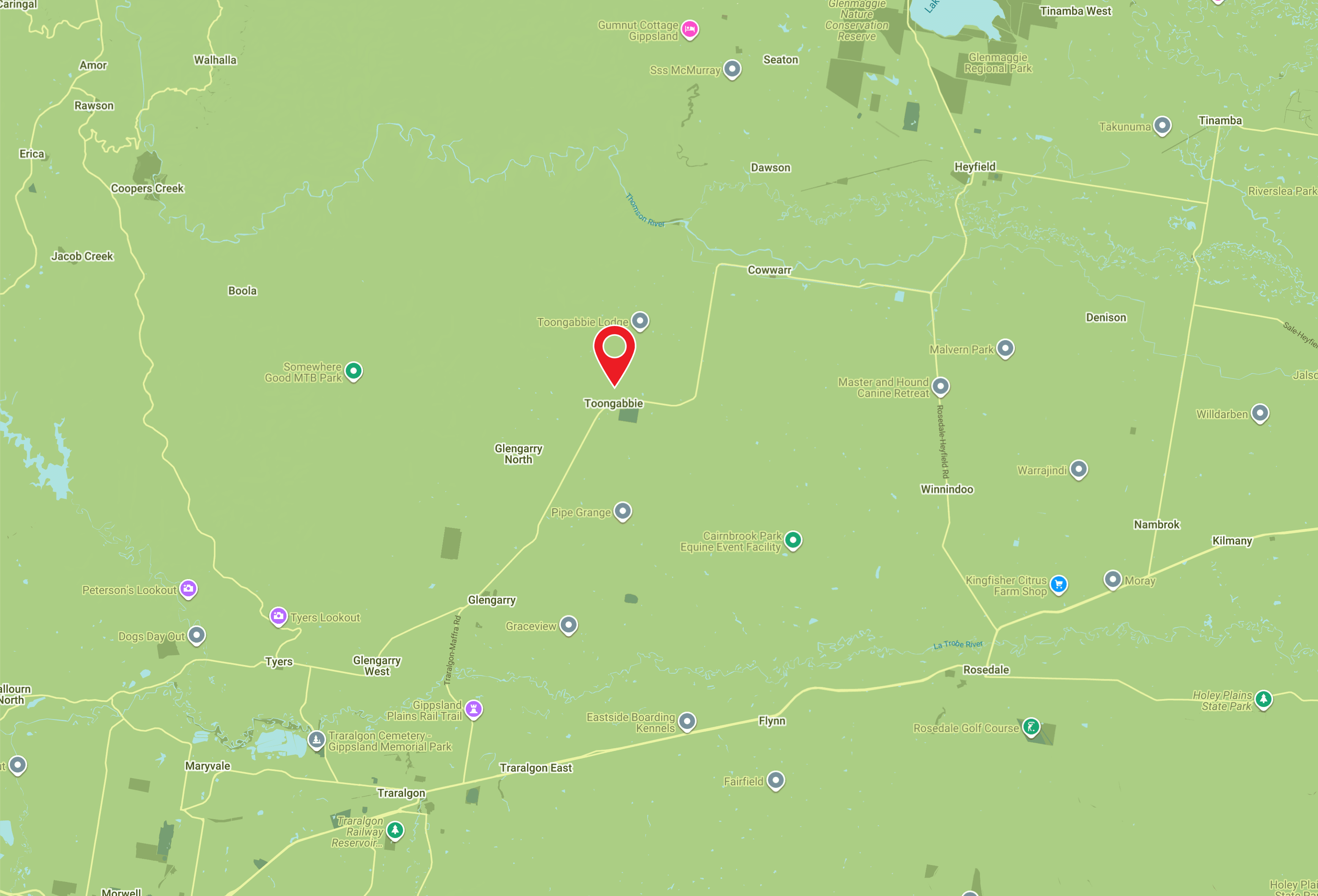 Gippsland project location map