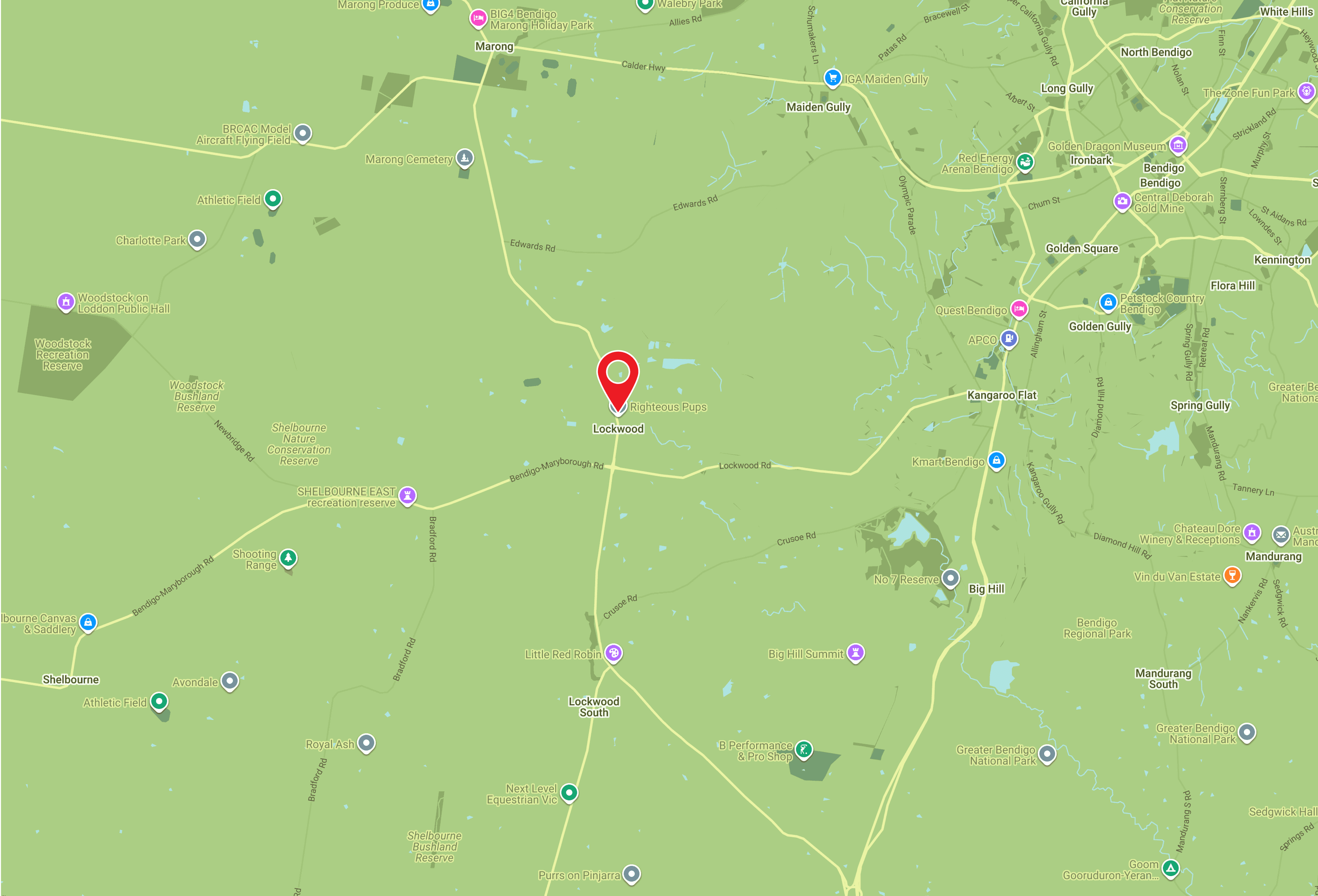 Bendigo project location map